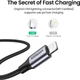 Кабель Ugreen Type-C Male to Lightning Male 3A US304 60759 (Чорний, 1м) - зображення 4