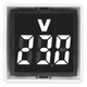 Вольтметр розетковий мережевий Strum 220V/230V GXQA0160-001 (Квадратний, Білий з чорним дисплеєм) - зображення 2