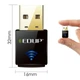 Адаптер бездротової Wi-Fi USB Edup EP-AC1619 2,4 ГГц/5 ГГц Dual Band (Чорний) - изображение 8
