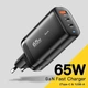 Універсальний зарядний пристрій Essager GaN 65 W (Чорний) - изображение 2
