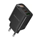 Мережевий зарядний пристрій BOROFONE BA98A Ilustre PD30W (2C1A) charger with digital display (EU) Black (6941991120510) - зображення 1