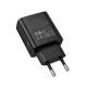 Мережевий зарядний пристрій BOROFONE BA98A Ilustre PD30W (2C1A) charger with digital display (EU) Black (6941991120510) - зображення 7