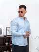 Рубашка мужская в полоску Casual рубашки мужские из хлопка Teamv Синяя полоска L - изображение 2