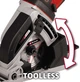 Пила дискова акмуляторна Einhell TE-CS 18/89LI - Solo PXC 18В 89х10мм 1.72кг без АКБ та ЗП - зображення 4