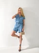 Жіночий джинсовий комбінезон з куліскою Uaclothes M Синій (like33448-136611352) - зображення 3