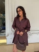 Жіночий літній костюм трійка (топ+кофта+шорти) Uaclothes 42-44 Коричневий (like33427-136391349) - изображение 2