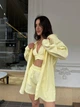 Жіночий літній костюм трійка (топ+кофта+шорти) Uaclothes 42-44 Жовтий (like33426-136381349) - зображення 3