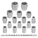 Набор головок 16 предметов 1/2" 6гр. (10-19, 21, 22, 24, 27, 30, 32мм) на планке ROCKFORCE RF-4161-5 - изображение 2