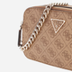 Сумка крос-боді через плече жіноча зі штучної шкіри маленька Guess Noelle HWBG7879140-LGW Коричнева (800070332203) - зображення 4