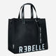 Torebka shopper damska materiałowa Rebelle Electra REB0082T0001-0001 Czarna - obraz 3