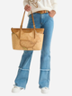 Torebka shopper damska duża 1A Classe LC19S600-0010 Brązowa - obraz 2