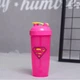 Шейкер Superman LuAMaMA с венчиком пружиной, Розовый 600мл - изображение 1
