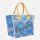 Torebka shopper damska materiałowa Braccialini Summer B18221-TC-3261 Niebieska - obraz 4