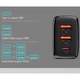 Мережевий зарядний пристрій 30W Baseus 3A три порти 2USB+Type-C Швидка зарядка QC3.0+PD3.0 Black - зображення 6