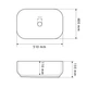 Умывальник накладной VBI Palermo 510x400x135мм прямоугольный желтый VBI-012309 - изображение 5