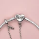 Браслет (основа) для шармов Pandora с цепочкой, Love forever, 20см - изображение 3