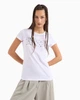 Жіноча футболка Armani Exchange Slim Fit with Logo XS біла - зображення 1