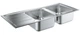 Кухонна мийка Grohe K500 1160 x 500 мм з ексцентриком 2 чаші матова (31588SD0) - зображення 1