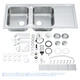 Кухонна мийка Grohe K500 1160 x 500 мм з ексцентриком 2 чаші матова (31588SD0) - зображення 3