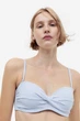 Ліф купальний H&M 270963684_whiteblue 75B Блакитний/Білий - изображение 1