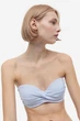 Ліф купальний H&M 270963684_whiteblue 75B Блакитний/Білий - изображение 4