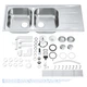 Кухонна мийка Grohe K400 1160 x 500 мм з ексцентриком 2 чаші матова (31587SD0) - зображення 3