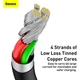 USB кабель USB на Type-C разъемы Baseus Superior Series Fast Charging (66W, 6А, 2m). Black - зображення 5