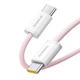 Кабель Type-C на Type-C Baseus Dynamic 4 Series Fast Charging Data Cable (1m, 100W, 5A, 480 Mbps). Pink - зображення 5