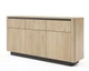 Комод Торро / Torro 3D3S/163 3-дверный с 3 ящиками Дуб кремона/черный Perfect Home - изображение 1