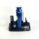 Мужская беспроводная машинка-триммер для стрижки 8в1 Geemy, универсальный аккумуляторный триммер с 8 сменными насадками на подставке GTM-659 - изображение 3