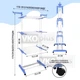 Сушилка для белья напольная Garment Rack With Wheels TM-0035 на 20 кг 3 яруса на колесах - изображение 2