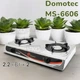Плита газовая на 2 конфорки Domotec MS-6606 пезо поджог турбо конфорки нержавеющая - изображение 3