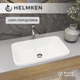 Раковина Helmken 37060000 60 см белая + сифон + донный клапан Click-Clack белый матовый - изображение 3