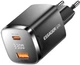 Сетевое зарядное устройство для ESSAGER Gamet 33W GaN Digital Display A+C Black (ECT33W-GMB01-Z) - изображение 3