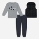Детский теплый комплект (лонгслив + жилет + штаны) для мальчика Calvin Klein 236094304 104 см Разноцветный (1159834469) - изображение 1