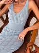 Платье длинное летнее женское ARTKNIT Ажур S-M Голубое (4823093473294) - изображение 7
