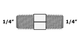 З'єднувач міжколбовий 2810-А/СС-2W 1/4"-1/4" (різьблення-різьблення) з ущільнювачем - зображення 2