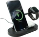 Бездротове зарядне для телефону 3 in 1 Wireless Charger 15W FAST швидке зарядне для декількох пристроїв - зображення 3
