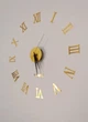 Часы настенные зеркальные Римские цифры TIME Золото до 40см - изображение 3