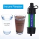 Фільтр портативний для води туристичний похідний Water Filter Straw на 3000 л Зелений - зображення 1