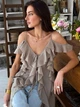 Блузка женская ARTKNIT Romance 40741 L Бежевая (2251948825011) - изображение 6