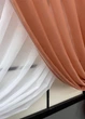 Кухонные шторки VR-Textil № 060к «Дуэт» с подвязками пудровый с белым 330х170 см (52-1189) - изображение 6