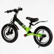 Велобег детский 12’’ Corso "Skip Jack" ручной тормоз, амортизатор. Green and black (119238) - изображение 4