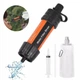 Фільтр портативний для води туристичний похідний Water Filter Straw на 3000 л Помаранчевий - зображення 1