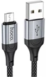 Кабель Hoco X102 USB to Micro 2.4A, nylon, aluminum connectors 1.2 м Black (6942007608763) - зображення 1