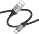 Кабель Hoco X102 USB to Type-C 3A, nylon, aluminum connectors 1.2 м Black (6942007608770) - зображення 2
