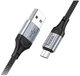 Кабель Hoco X102 USB to Micro 2.4A, nylon, aluminum connectors 1.2 м Black (6942007608763) - зображення 4