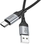 Кабель Hoco X102 USB to Type-C 3A, nylon, aluminum connectors 1.2 м Black (6942007608770) - зображення 3