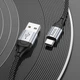 Кабель Hoco X102 USB to Type-C 3A, nylon, aluminum connectors 1.2 м Black (6942007608770) - зображення 5