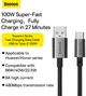 Кабель Baseus Superior Series Fast Charging Data Cable USB to Type-C 100W 1.5 м Cluster Black (P10320102114-01) - изображение 10